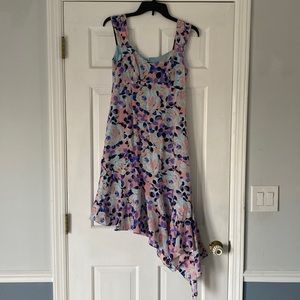 Like new, Nanette Lepore flowery asymmetrical dress